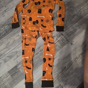 Halloween Themed Orange Pajama Set